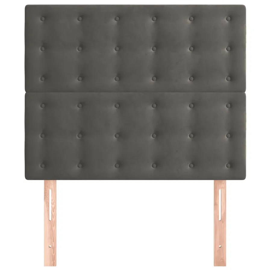 Tête de lit Gris foncé 80x5x118/128 cm Velours - 3