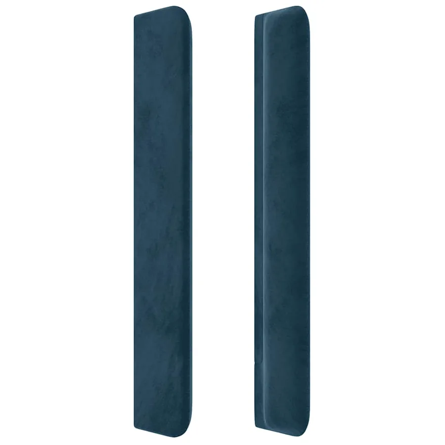 Tête de lit avec oreilles Bleu foncé 83x16x118/128 cm Velours - 4
