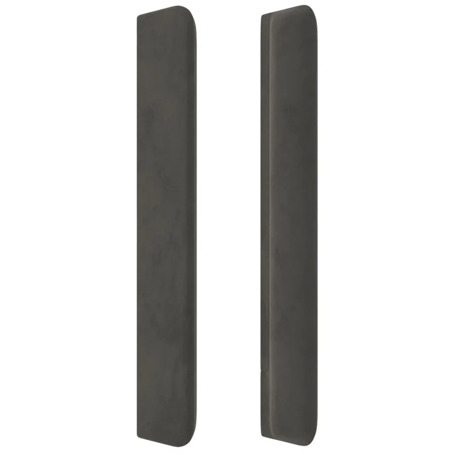 Tête de lit avec oreilles Gris foncé 163x16x118/128 cm Velours - 4