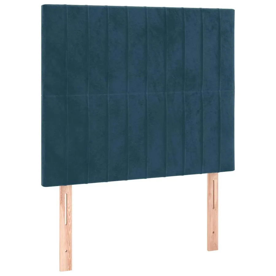 Tête de lit Bleu foncé 80x5x118/128 cm Velours - 2