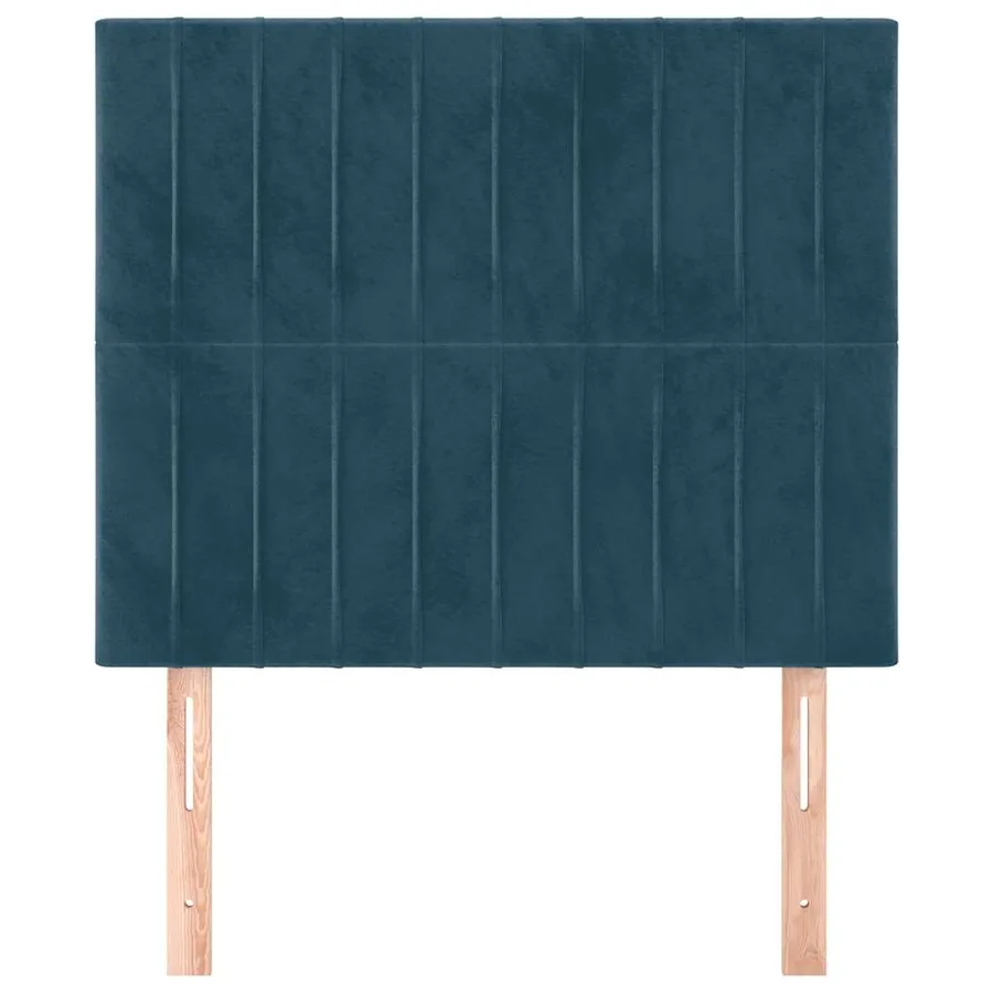 Tête de lit Bleu foncé 80x5x118/128 cm Velours - 3