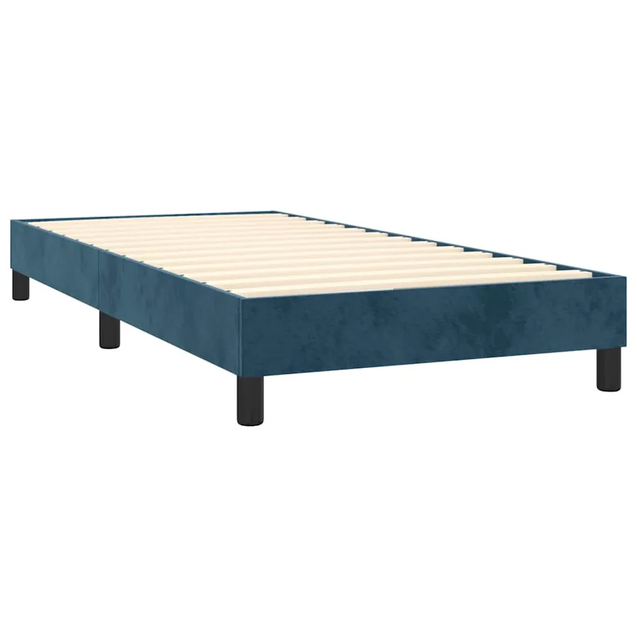 Sommier à lattes de lit avec matelas Bleu foncé 90x200 cm - 4