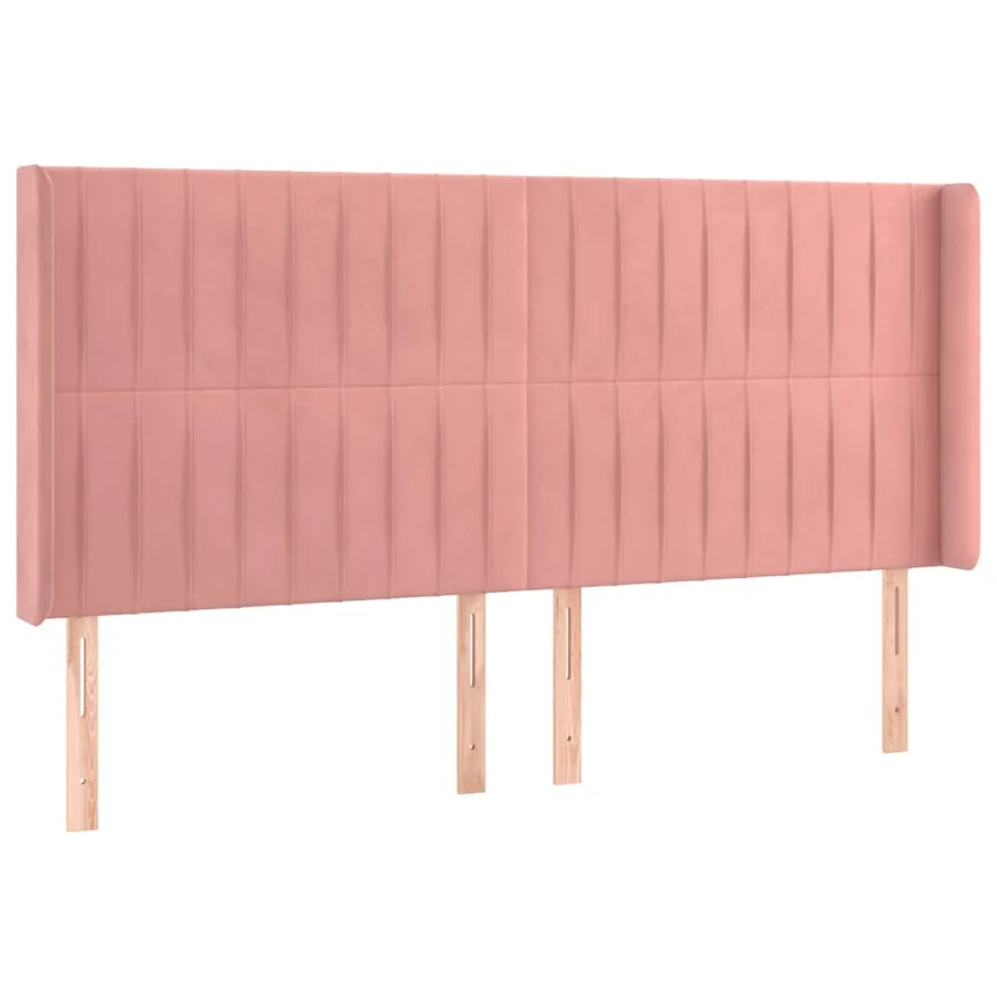 Sommier à lattes de lit matelas et LED Rose 180x200 cm Velours - 7