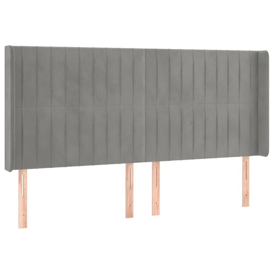 Sommier à lattes de lit matelas et LED Gris clair 160x200 cm - 7