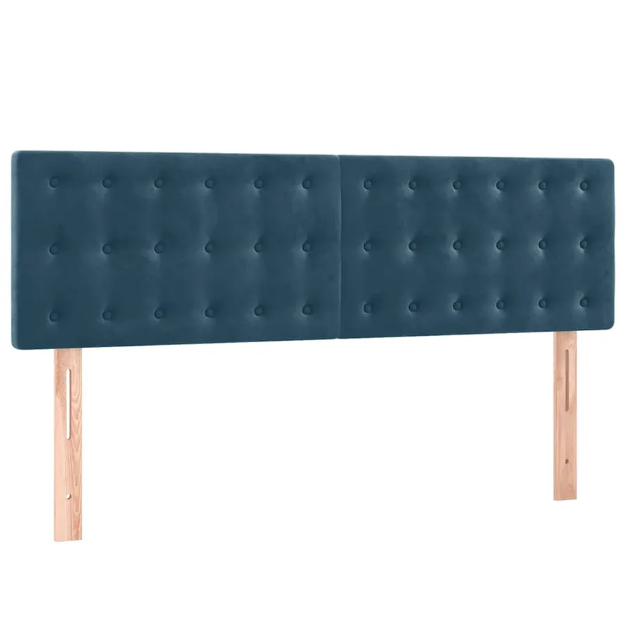 Sommier à lattes de lit avec matelas LED Bleu foncé 140x190 cm - 7