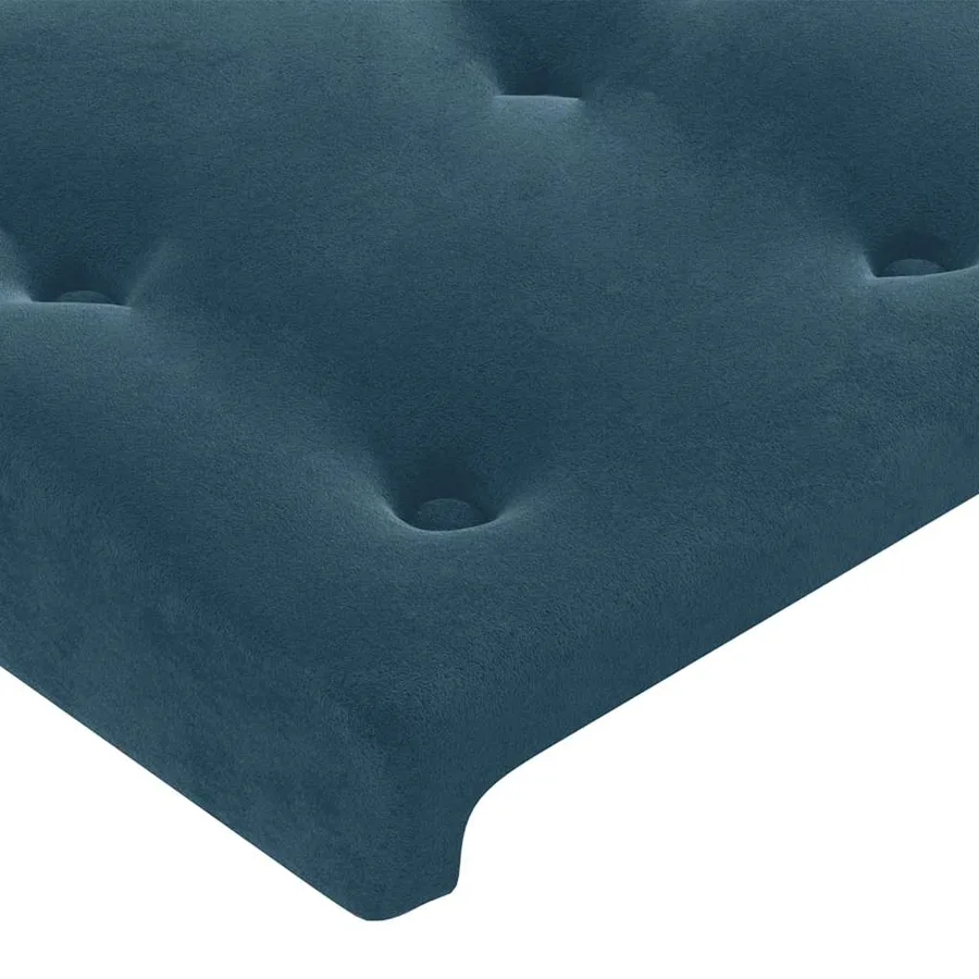 Sommier à lattes de lit avec matelas LED Bleu foncé 140x190 cm - 8