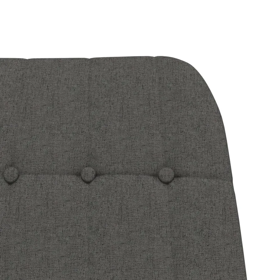 Chaise à bascule avec repose-pied Gris foncé Tissu - 6