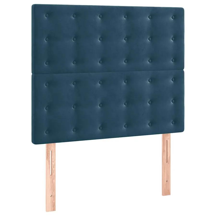 Cadre de lit sans matelas bleu foncé 80x200 cm velours - 8