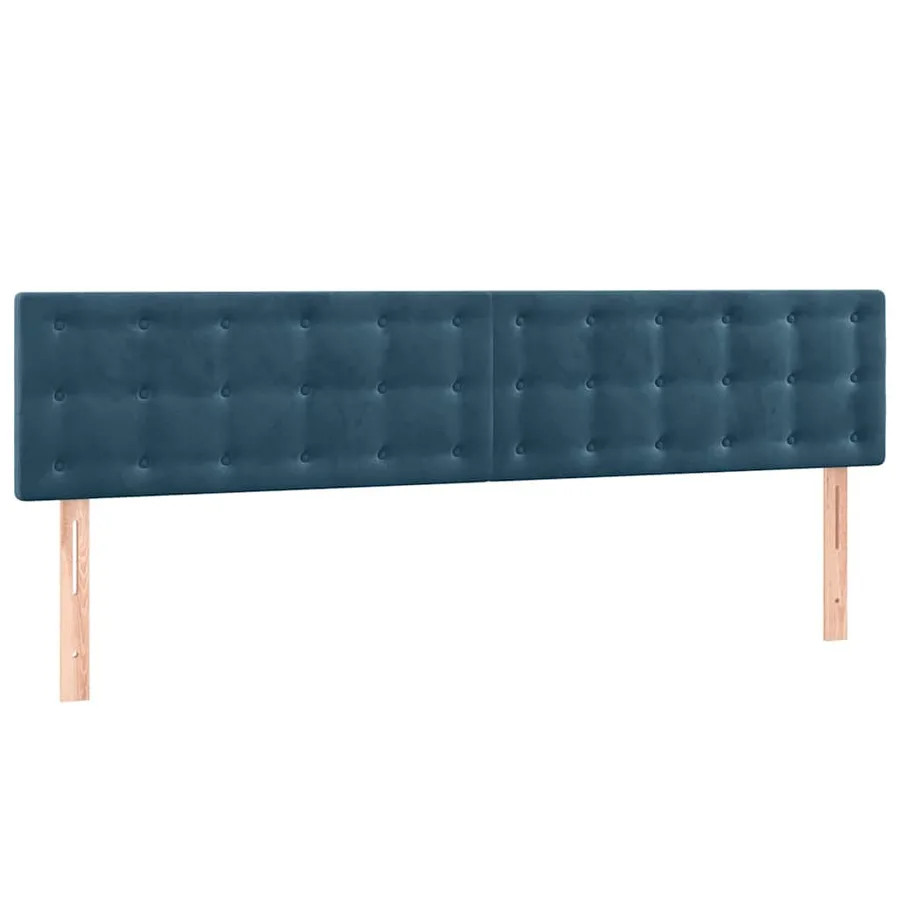 Sommier à lattes de lit matelas et LED Bleu foncé 160x200 cm - 7