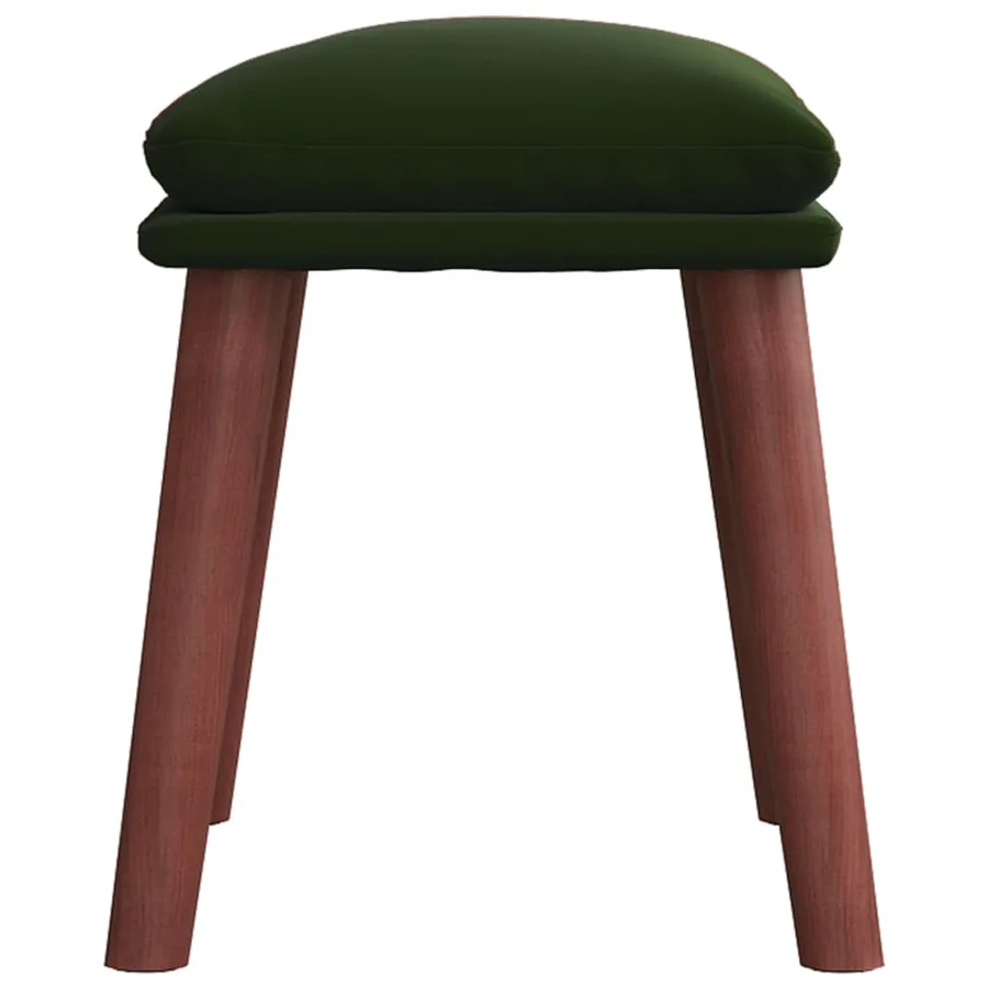 Repose-pied Vert foncé 45x29,5x35 cm Velours - 4