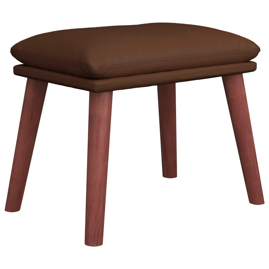Repose-pied Marron 45x29,5x35 cm Similicuir - 2