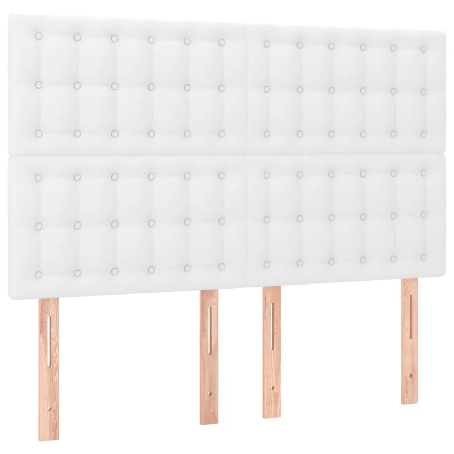 Cadre de lit sans matelas blanc 140x200 cm similicuir - 9