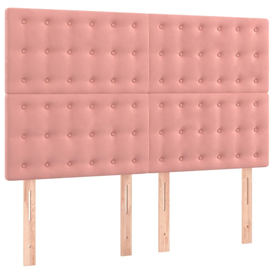 Sommier à lattes de lit avec matelas Rose 140x200 cm Velours - 6