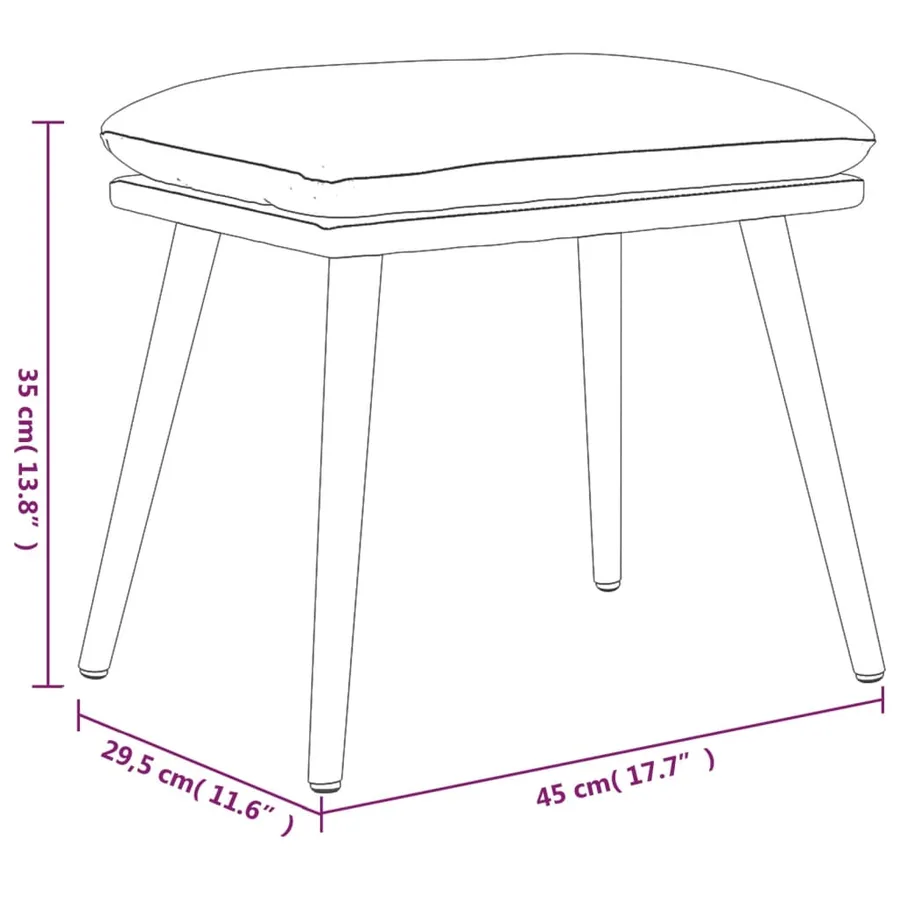 Chaise de relaxation avec tabouret Jaune moutarde Tissu - 12