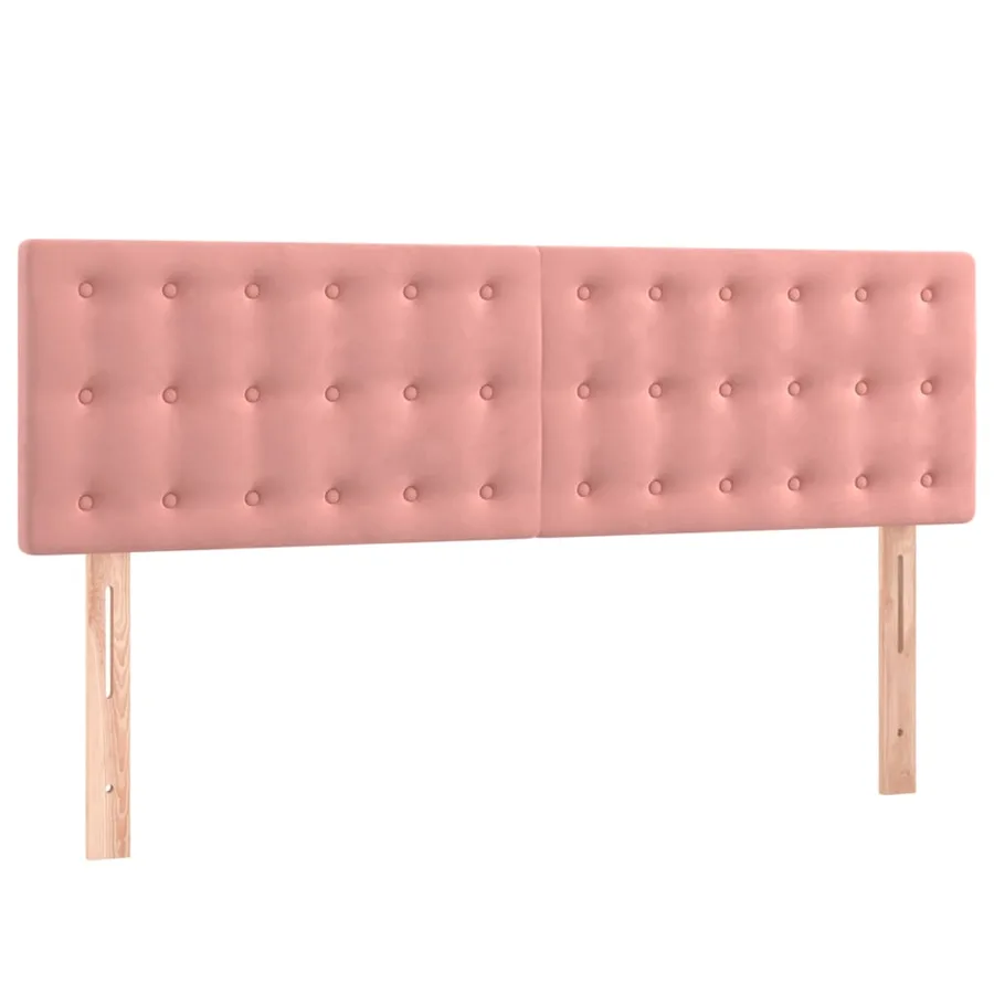 Sommier à lattes de lit avec matelas Rose 140x190 cm Velours - 6