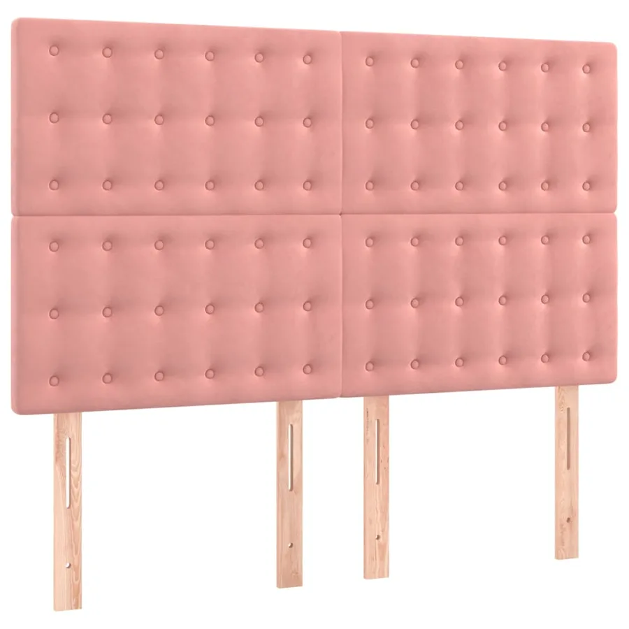 Sommier à lattes de lit avec matelas Rose 140x190 cm Velours - 6