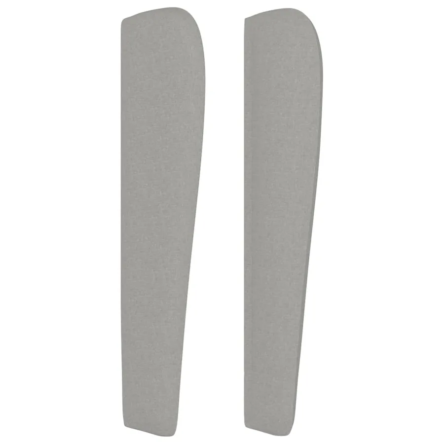 Tête de lit avec oreilles Gris clair 183x23x118/128 cm Tissu - 4