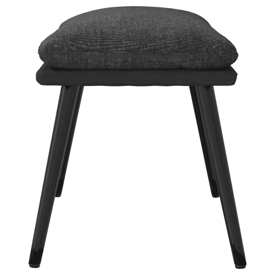 Repose-pied Gris foncé 45x29,5x35 cm Tissu et similicuir - 4