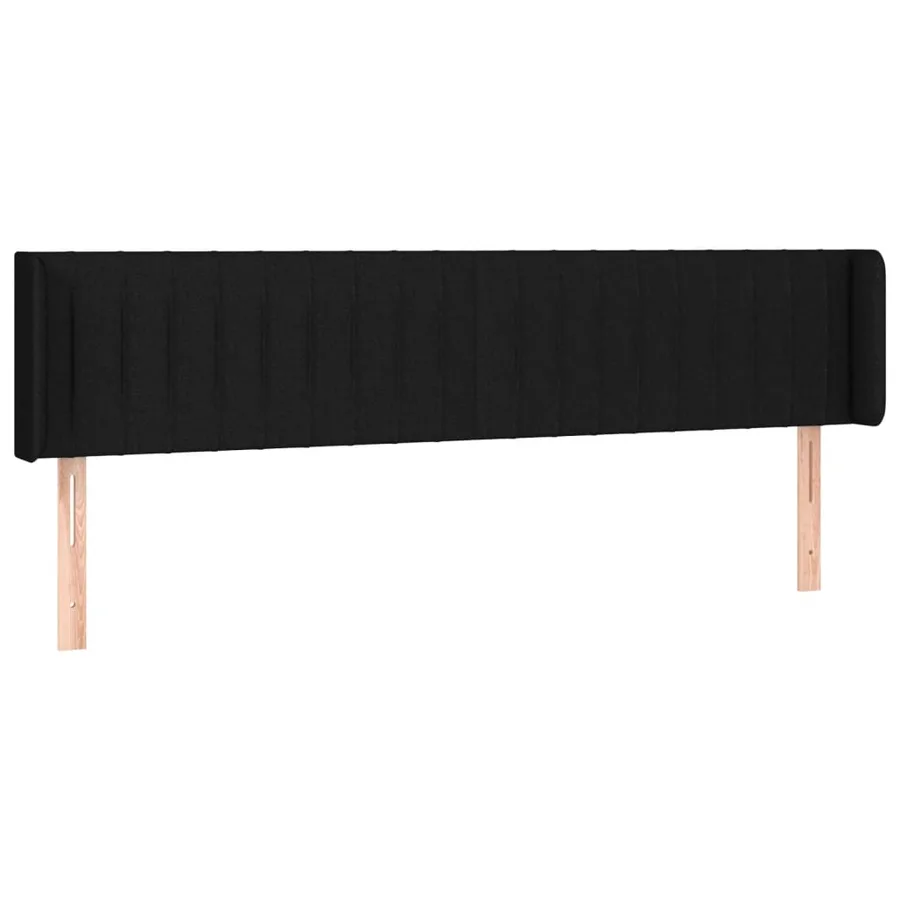 Tête de lit à LED Noir 183x16x78/88 cm Tissu - 3