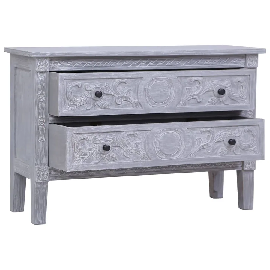Buffet avec 2 tiroirs 90x30x60 cm Bois d'acajou massif - 2
