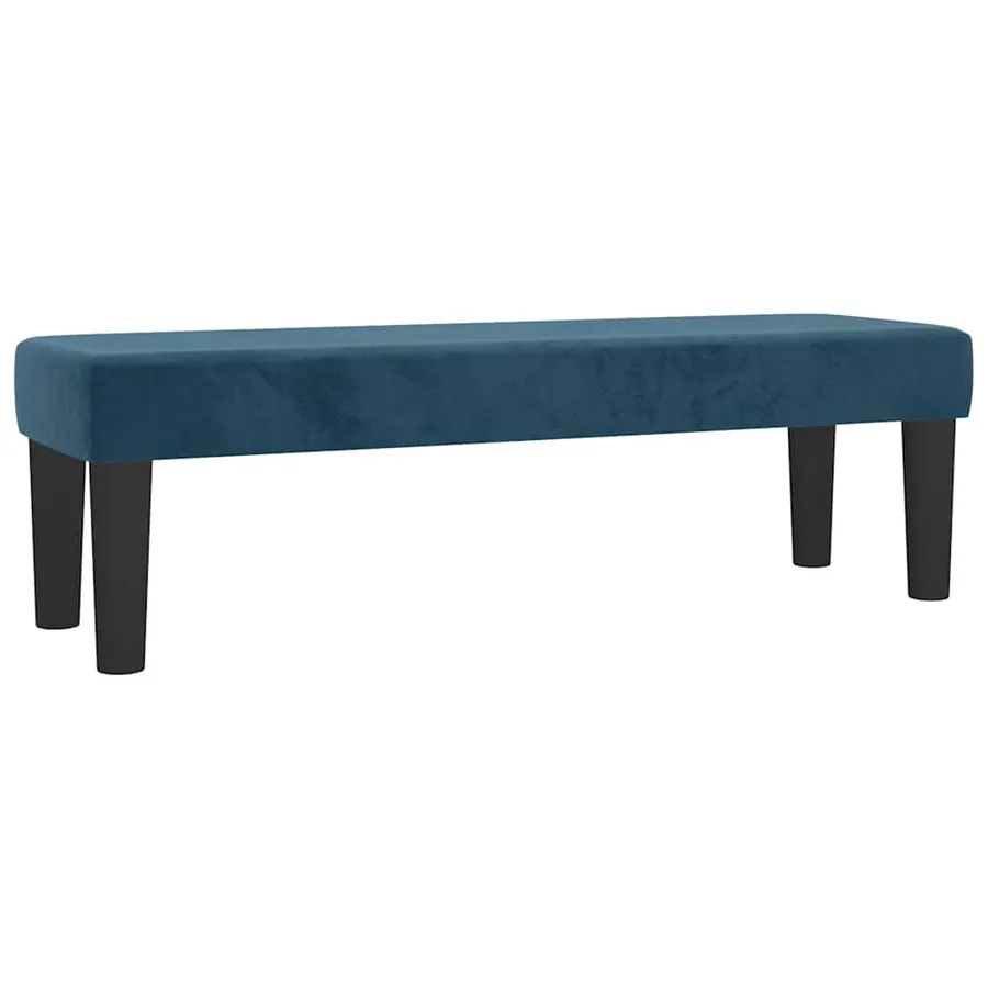 Sommier à lattes de lit et matelas Bleu foncé 140x190cm Velours - 7