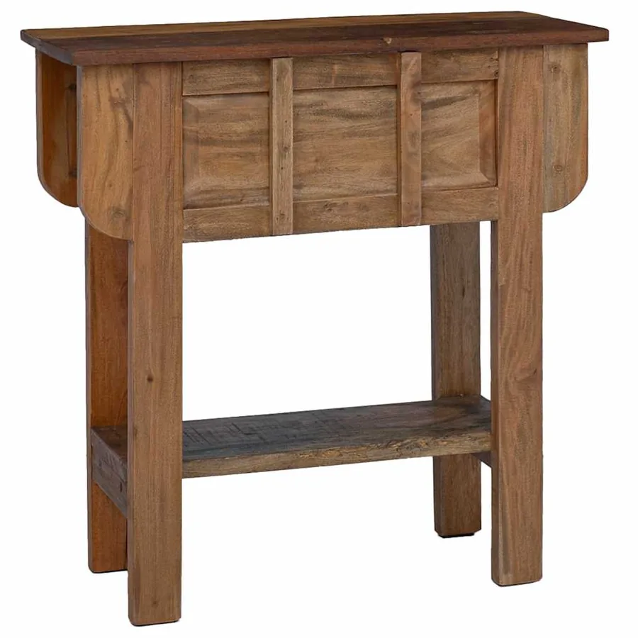 Table console bois de récupération mélangé 80x35x80 cm - 7