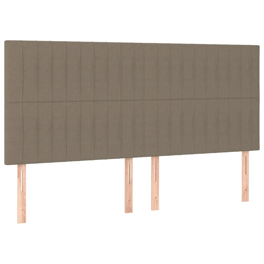 Cadre de lit sans matelas taupe 180x200 cm tissu - 8