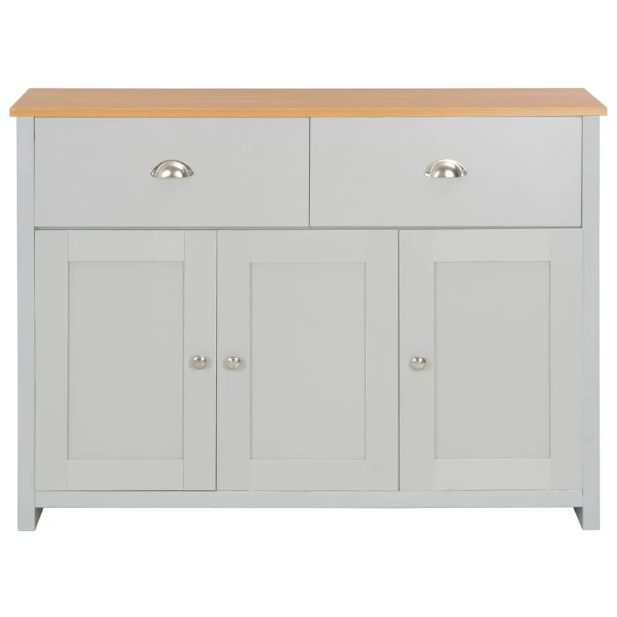 Buffet Gris 112x35x81 cm - 3