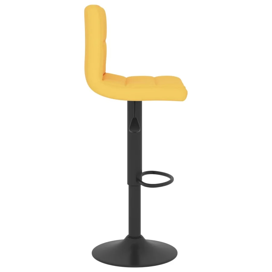 Tabourets de bar lot de 2 jaune moutarde tissu - 5