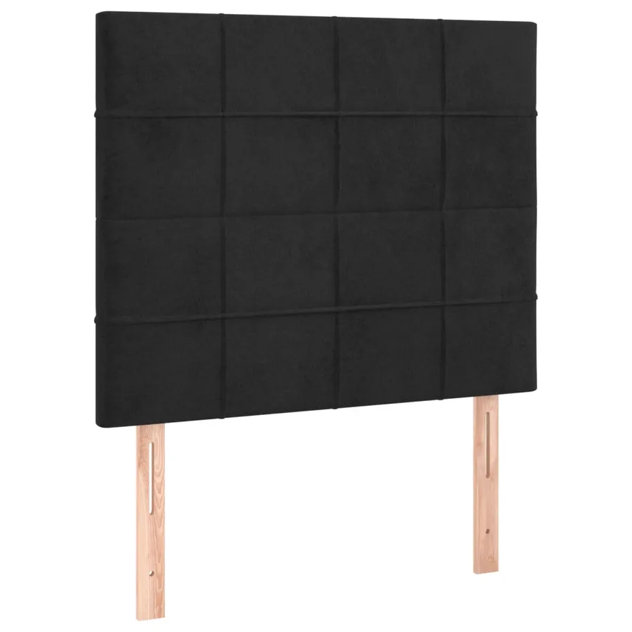 Cadre de lit sans matelas noir 90x200 cm velours - 8