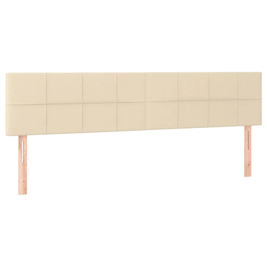 Sommier à lattes de lit avec matelas Crème 160x200 cm Tissu - 6