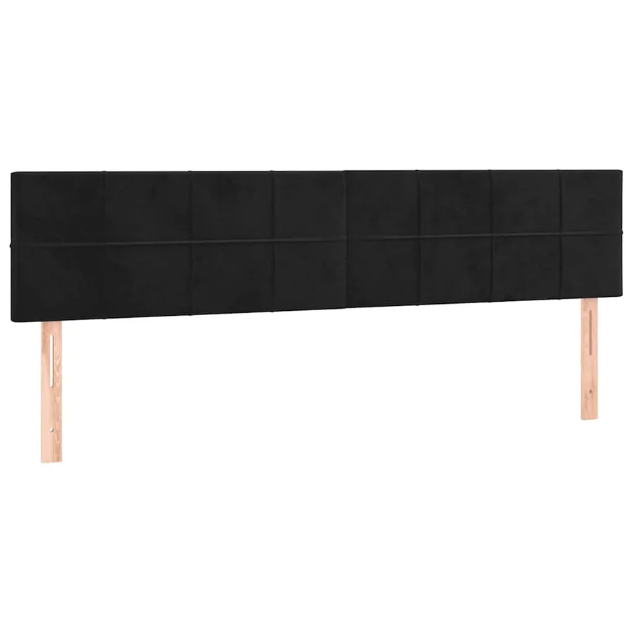 Sommier à lattes de lit avec matelas Noir 180x200 cm Velours - 6