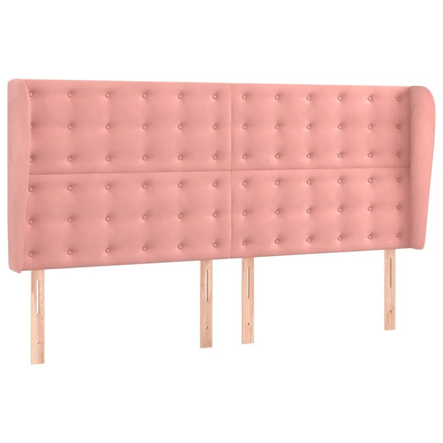 Sommier à lattes de lit matelas et LED Rose 160x200 cm Velours - 7