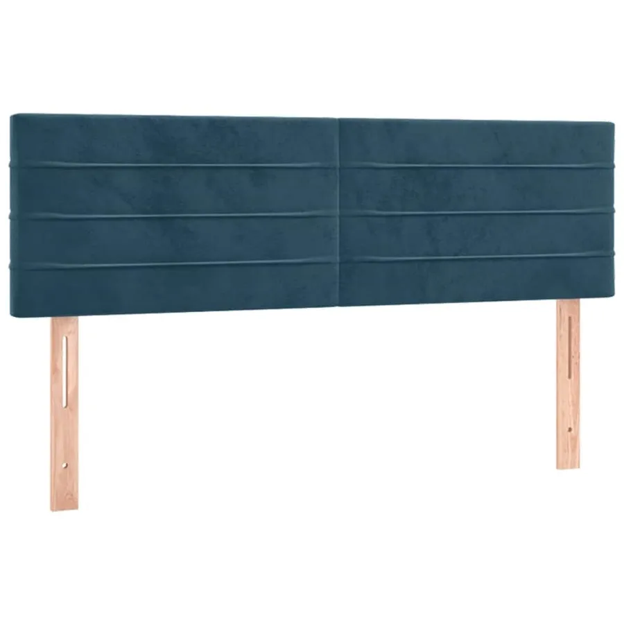 Sommier à lattes de lit avec matelas LED Bleu foncé 140x190 cm - 7