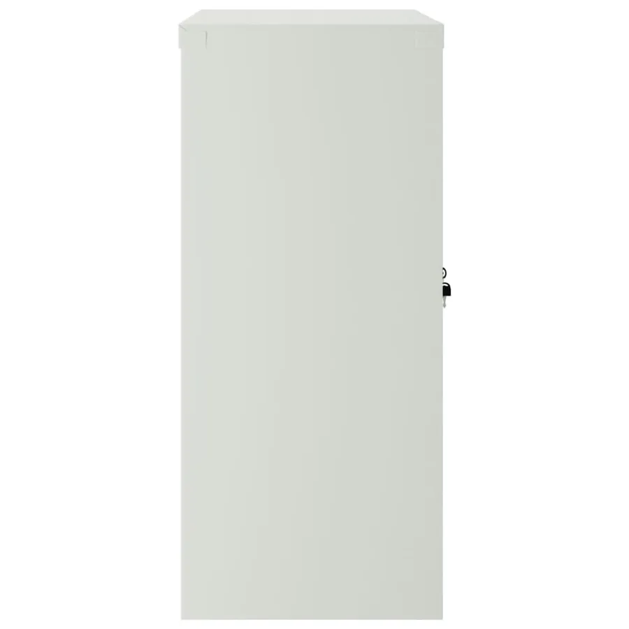 Armoire de bureau avec 2 portes Gris 90 cm Acier - 4