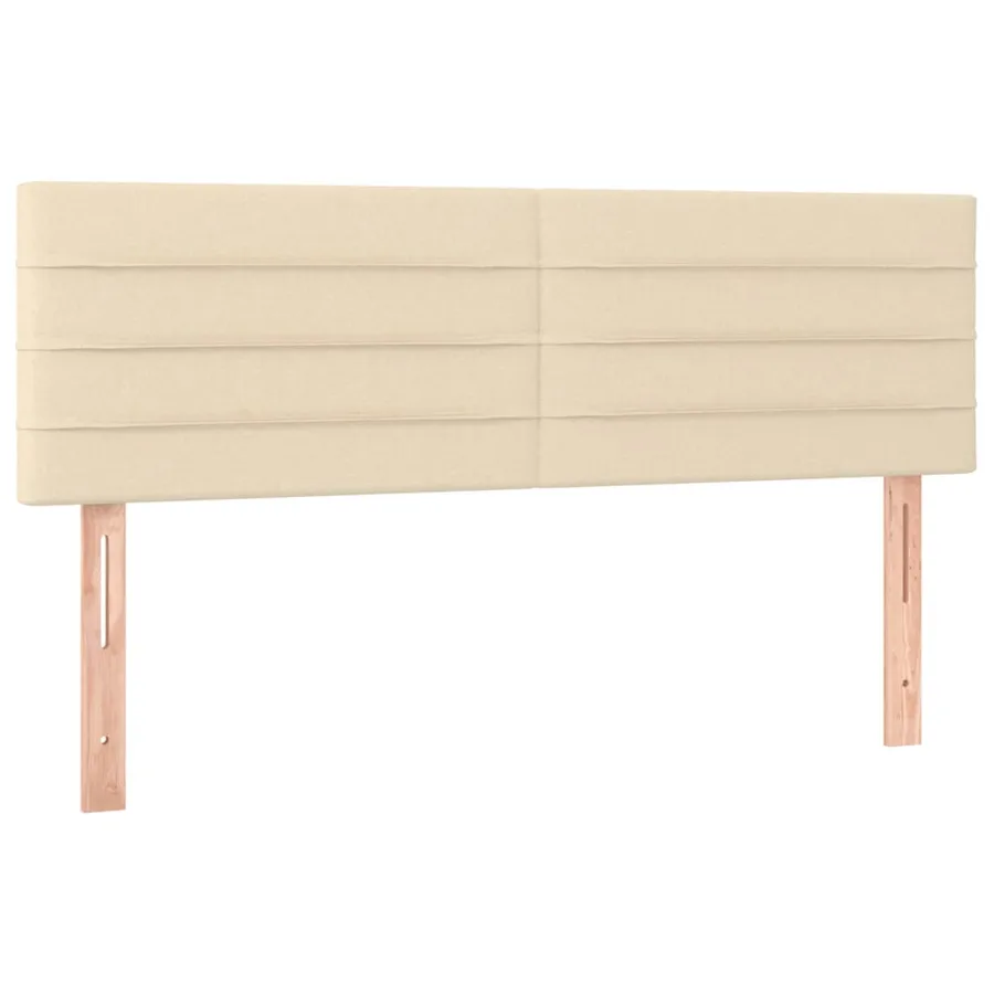Sommier à lattes de lit avec matelas Crème 140x200 cm Tissu - 6