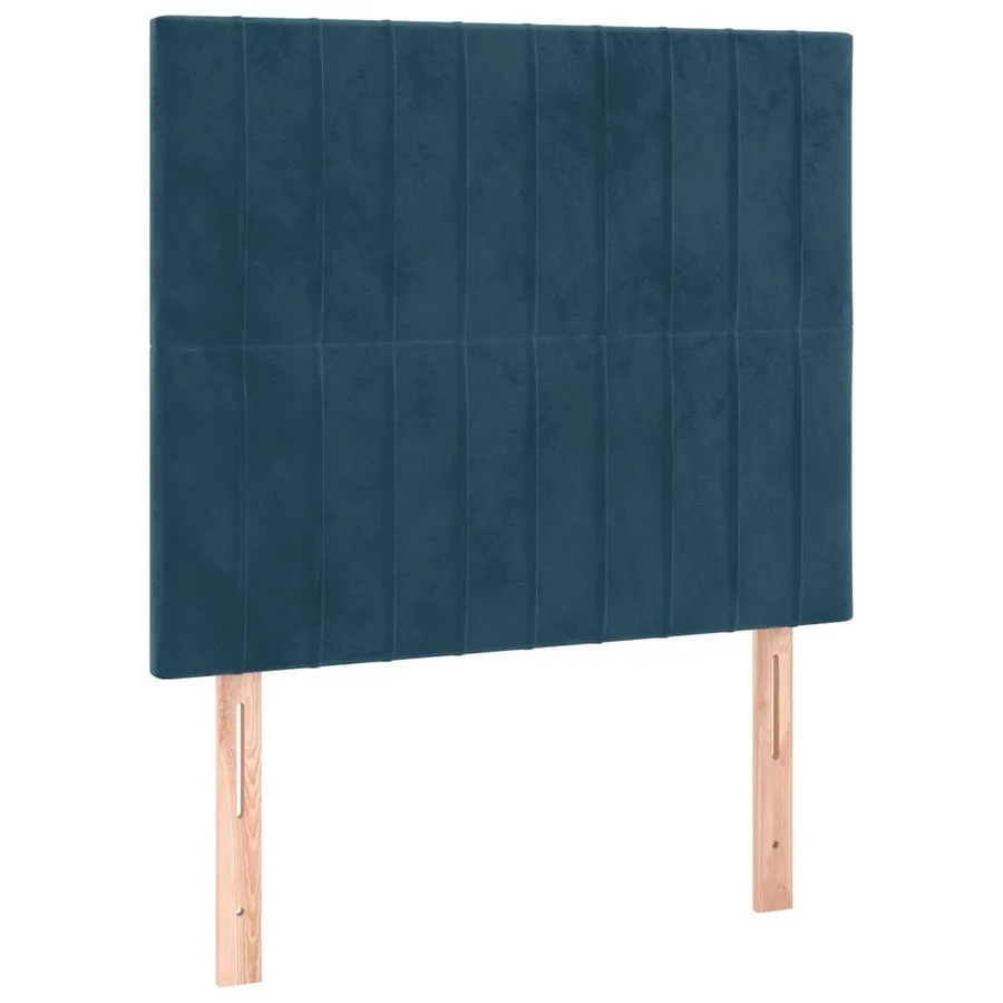Tête de lit Bleu foncé 90x5x118/128 cm Velours - 2