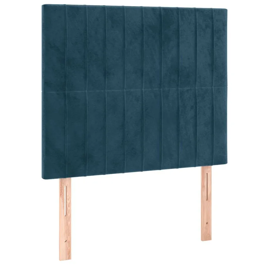 Sommier à lattes de lit matelas LED Bleu foncé 90x200cm Velours - 7