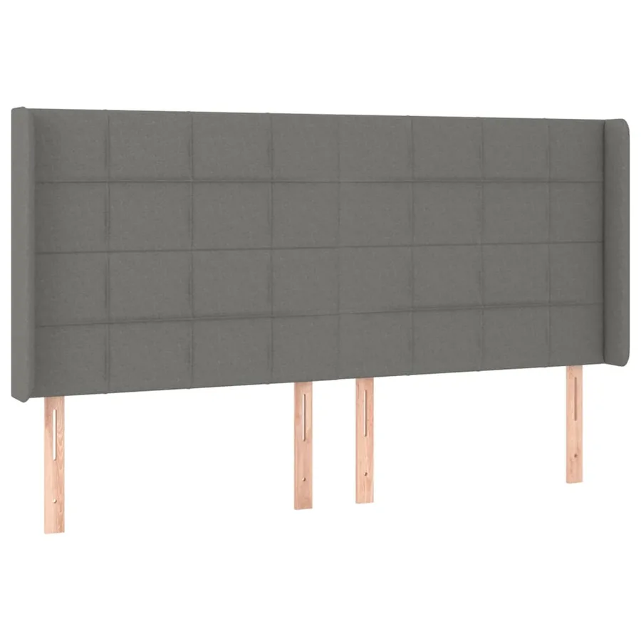 Sommier à lattes de lit matelas LED Gris foncé 180x200 cm Tissu - 7