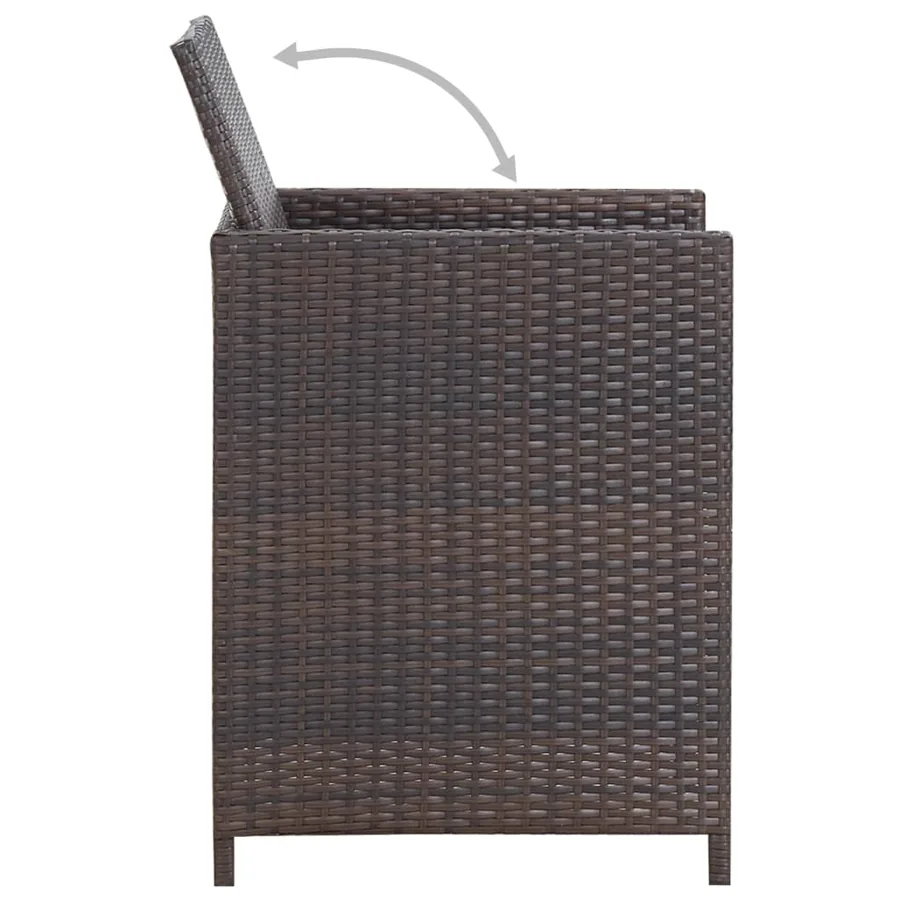 Ensemble à manger d'extérieur et coussins 13 pcs Résine tressée - 12