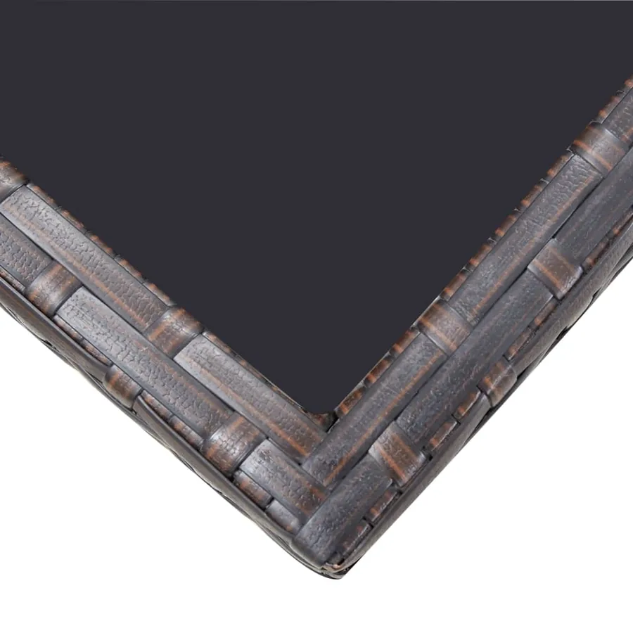 Ensemble à manger d'extérieur et coussins 13 pcs Résine tressée - 7