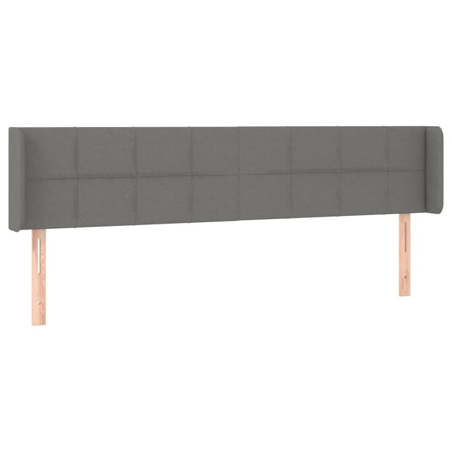 Tête de lit à LED Gris foncé 183x16x78/88 cm Tissu - 3