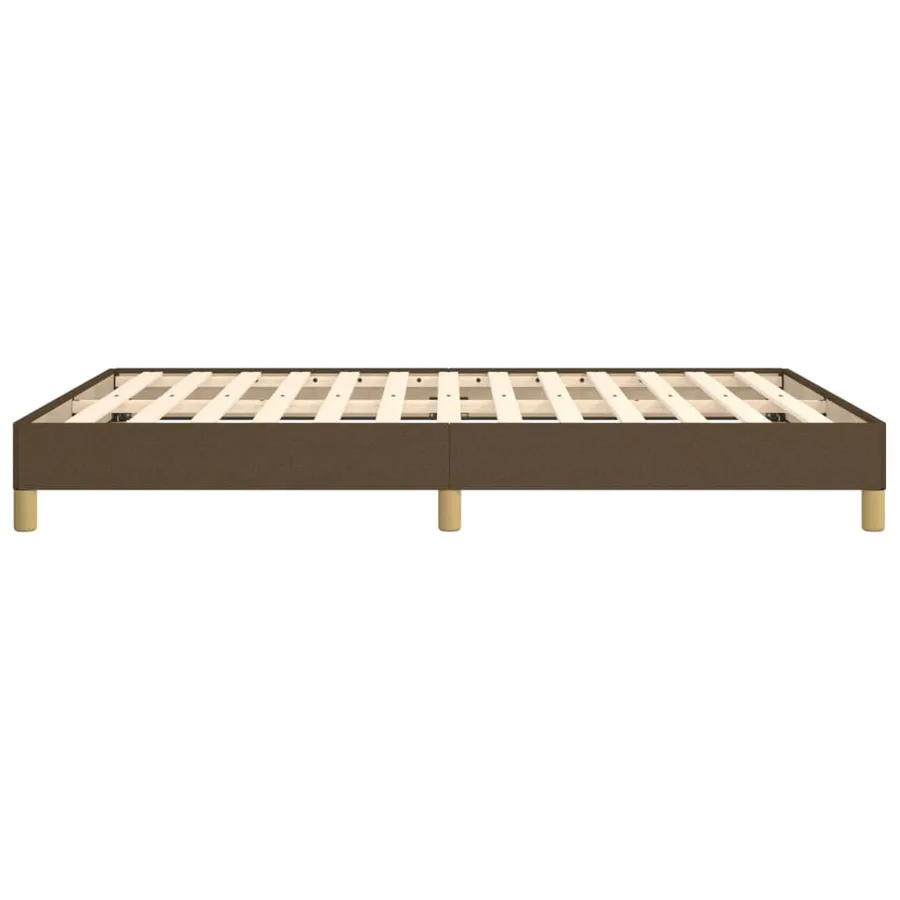 Cadre de lit sans matelas marron foncé 160x200 cm tissu - 6