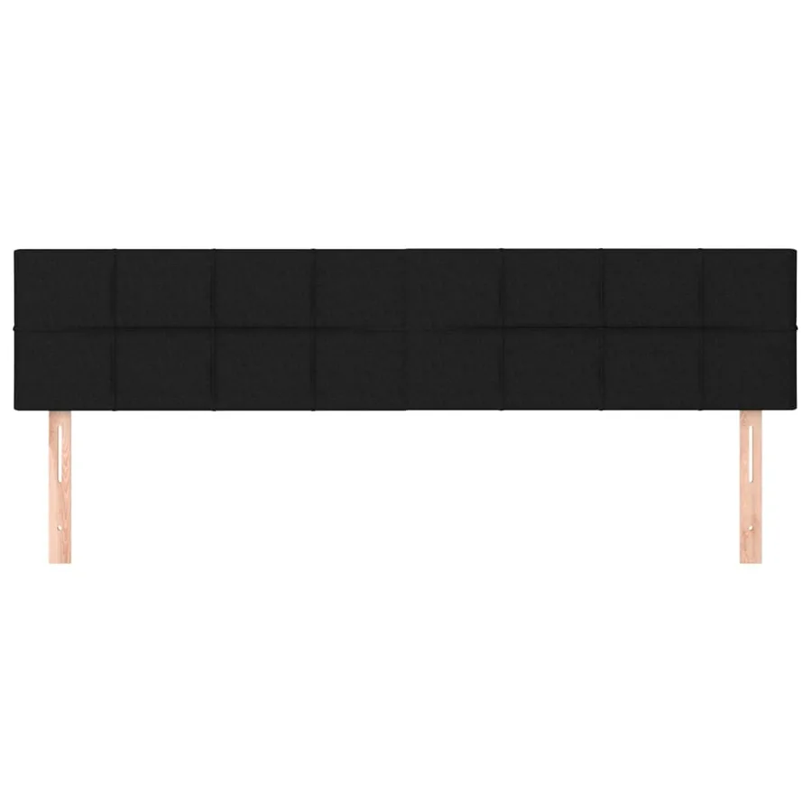 Têtes de lit Noir 180x5x78/88 cm Tissu - 3