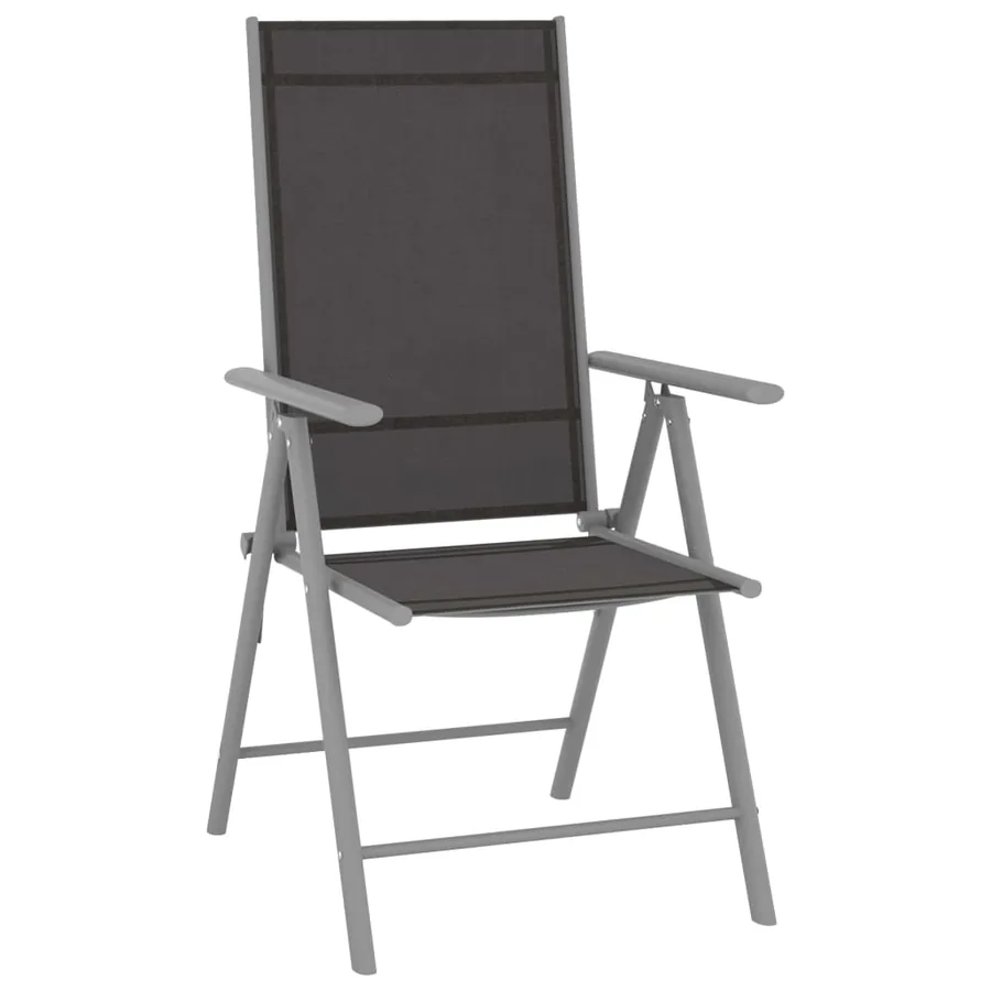 Ensemble de bistro 3 pcs aluminium et textilène argenté - 3