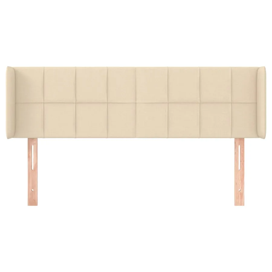 Tête de lit avec oreilles Crème 147x16x78/88 cm Tissu - 3