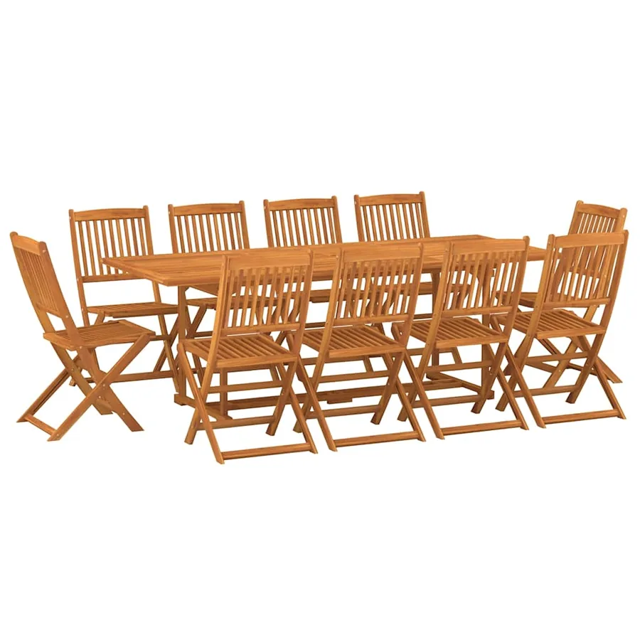 Ensemble à manger de jardin 11 pcs 220x90x75 cm bois d'acacia - 2