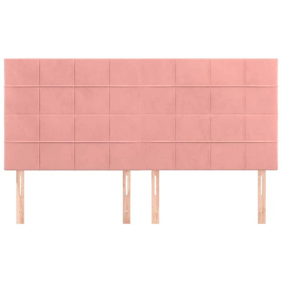 Tête de lit Rose 180x5x118/128 cm Velours - 3