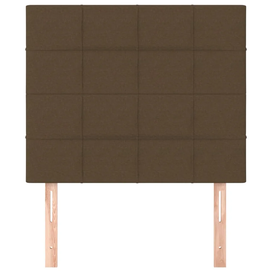 Tête de lit Marron foncé 90x5x118/128 cm Tissu - 3
