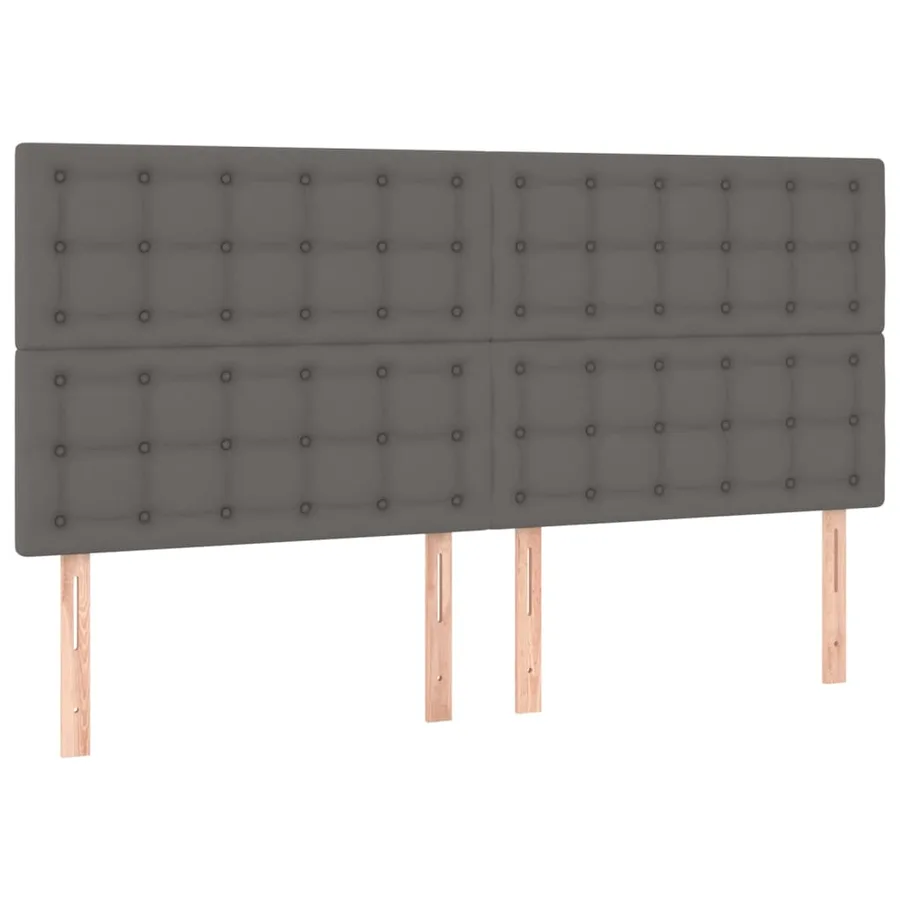 Sommier à lattes de lit avec matelas et LED Gris 160x200 cm - 7